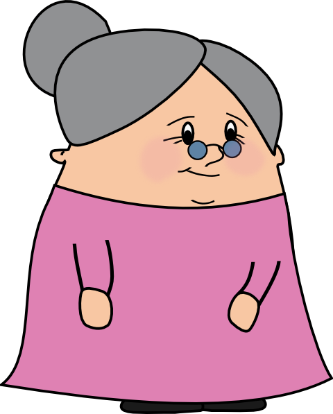 Old Lady Face Clipart