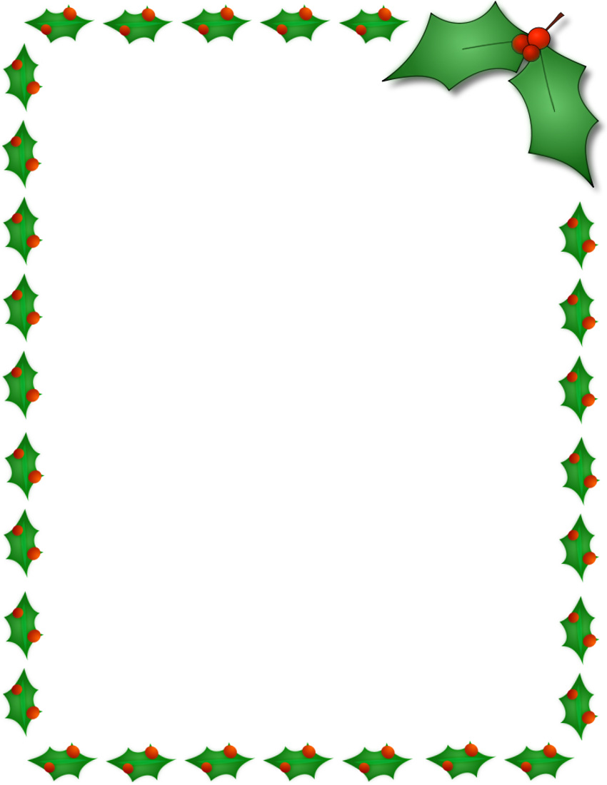 Free christmas page border clipart