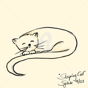 525 views Sleeping Cat (Line Drawings)