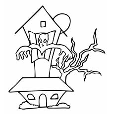 Top 25 Free Printable Haunted House Coloring Pages Online