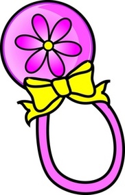 Baby Clipart Image Pink Rattle Clipart - Free to use Clip Art Resource