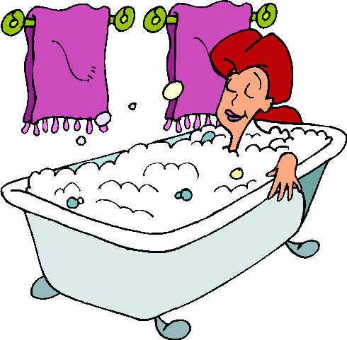 Clip Art Girl Bath Clipart