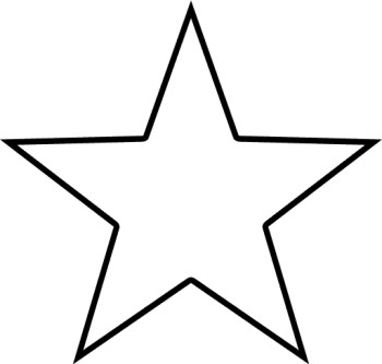 Black And White Star Clipart
