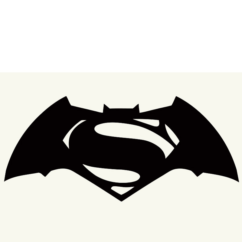 Superman And Batman Logo Black And White