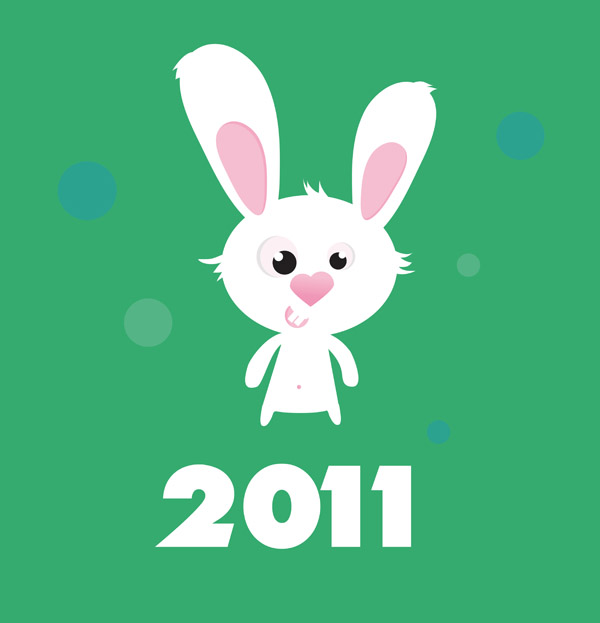 Cute cartoon rabbit vector Free Vector / 4Vector