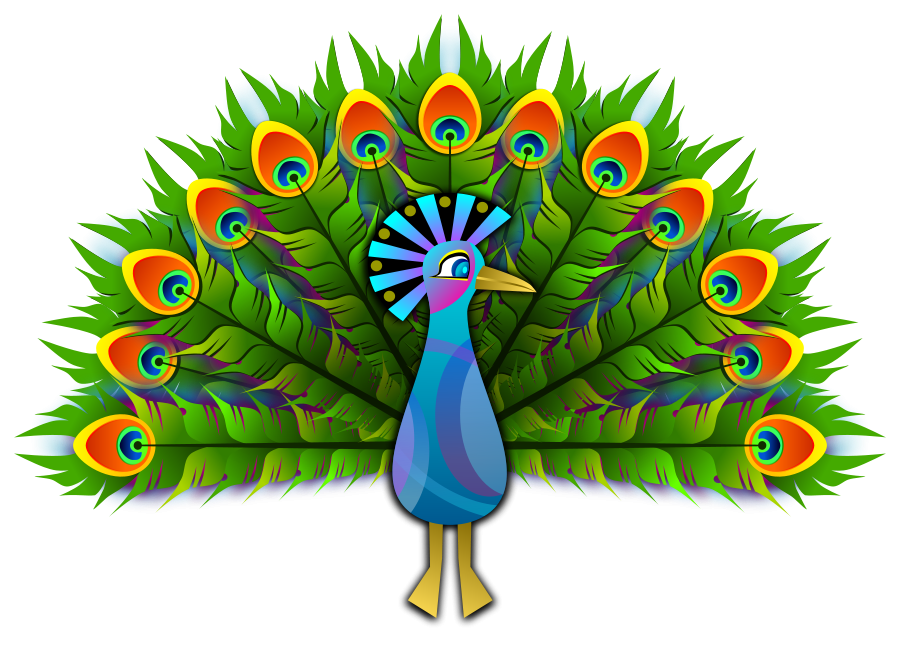 Peacock clipart vector
