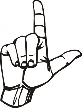 Sign Language L clip art Vector clip art - Free vector for free ...