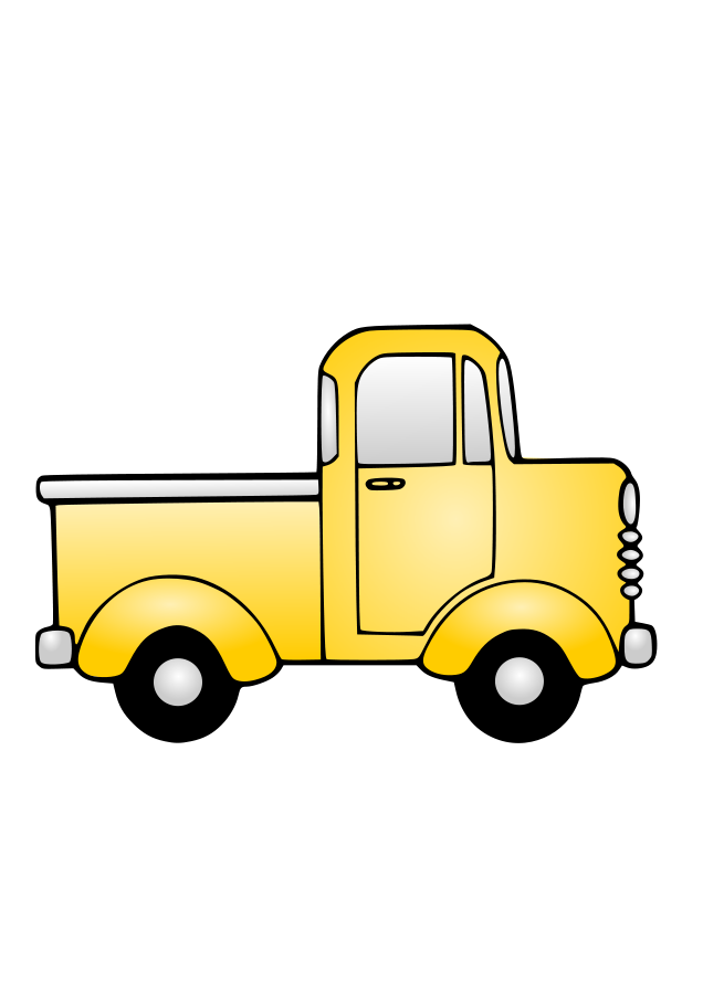 Yellow Old Truck Clipart, vector clip art online, royalty free ...