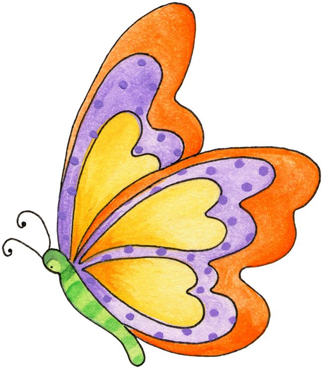 Flying butterfly clipart transparent
