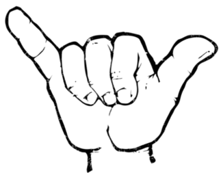 Hang Ten Hand Sign Clipart - Free to use Clip Art Resource