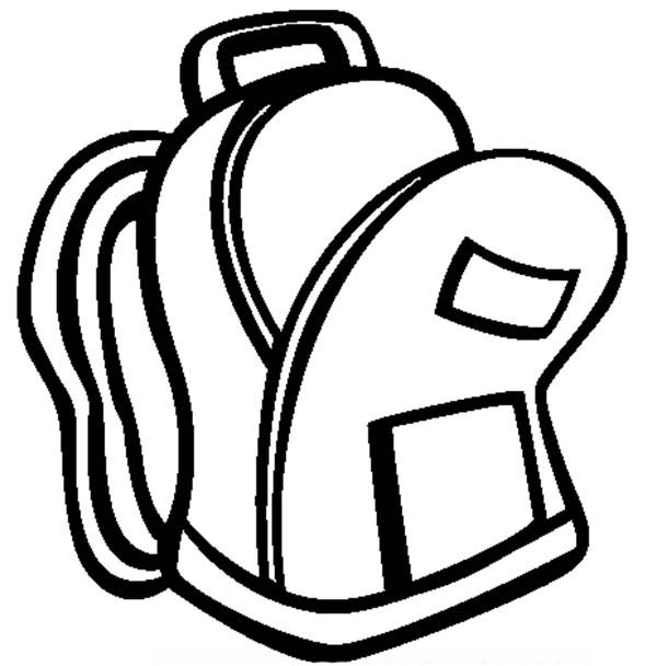 An Open Backpack Coloring Pages: An Open Backpack Coloring Pages ...