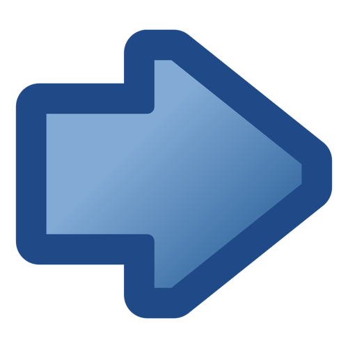 Blue arrow pointing right vector drawing | Public domain vectors