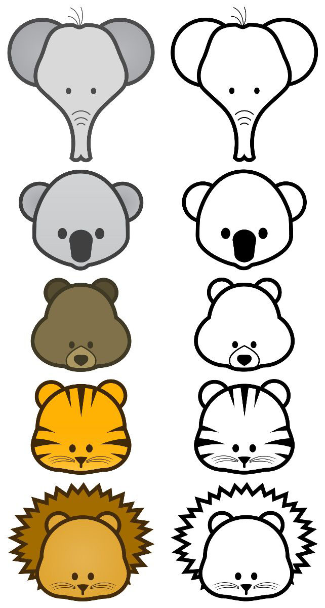 Best Photos of Zoo Animal Face Templates - Zoo Animal Craft Stick ...