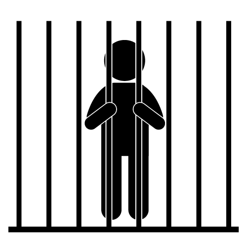 Prisoner in jail clipart