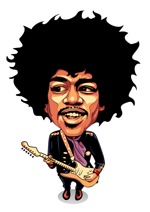 Jimi Hendrix Caricature