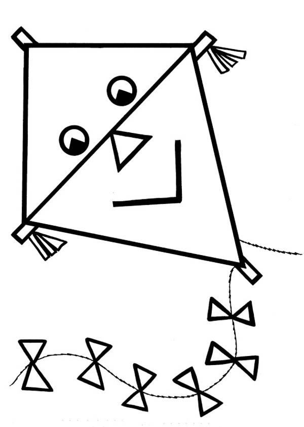 clipart kite black and white - photo #45