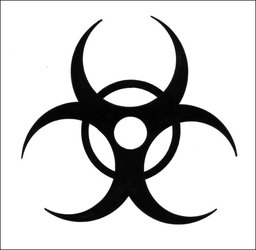 Black Nice Biohazard Symbol Tattoo Art