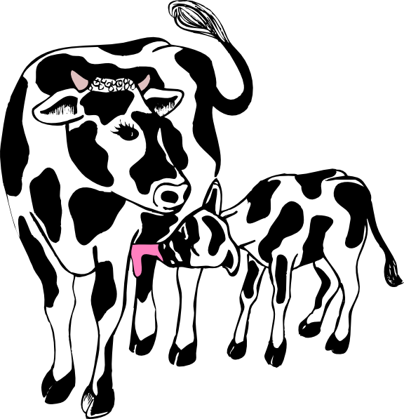 Gallery for free black and white cow clip art clipartcow - Clipartix