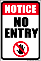 No entry signs, stickers, magnets and much more.