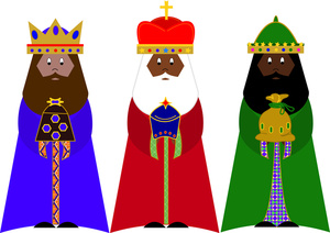 Three Wise Men Clipart Image - The Three Kings or Wise Men with ...