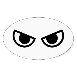 Angry Eyes Stickers, Angry Eyes Sticker Designs