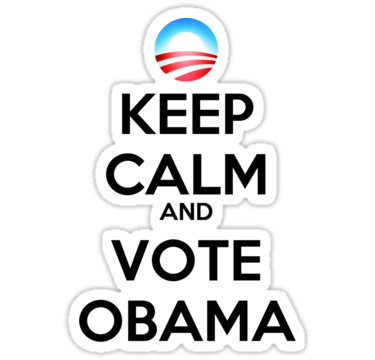 Keep Calm and Vote Obama (logo)" Stickers by rolypolynicoley ...