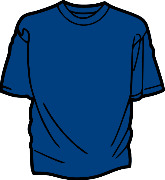 T Shirt Template Blue clip art - vector clip art online, royalty ...