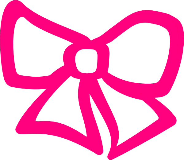 Pink Hair Bow clip art - vector clip art online, royalty free ...