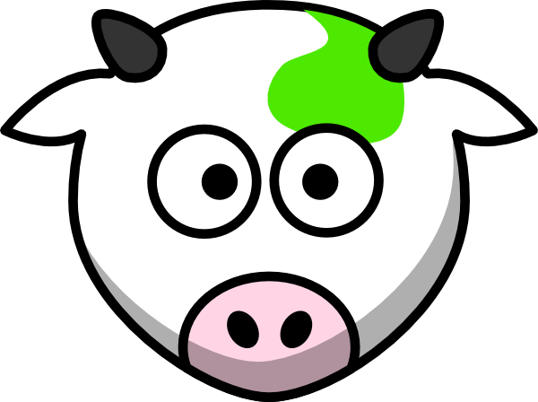 Green Cow clip art - vector clip art online, royalty free & public ...
