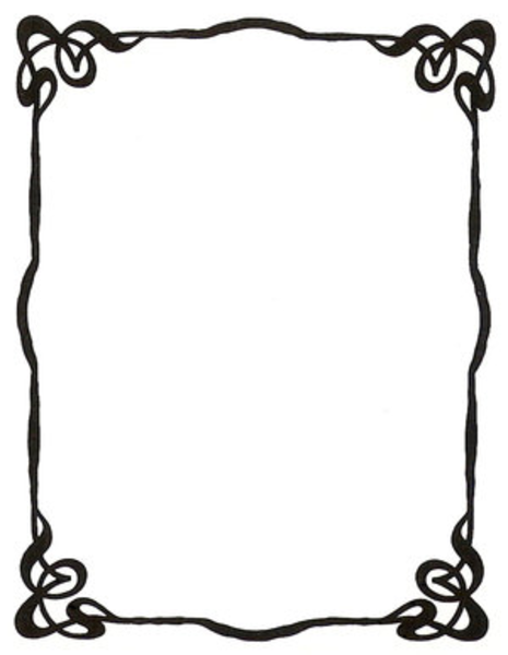 Art Nouveau Ink Picture Frame By Enchantedgal Stock image - vector ...