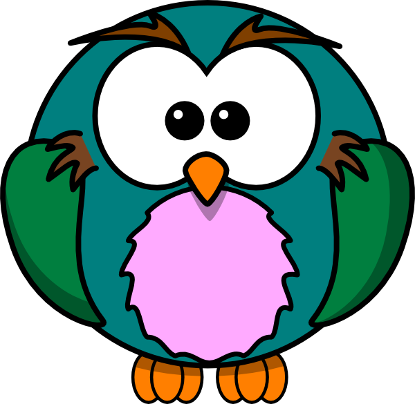 Cute Owl Cartoon Clip Art - vector clip art online ...