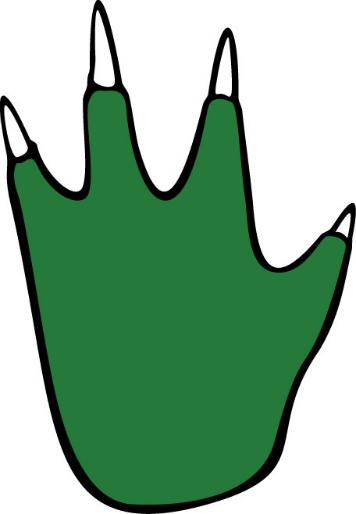 iguana footprint clipart - photo #45