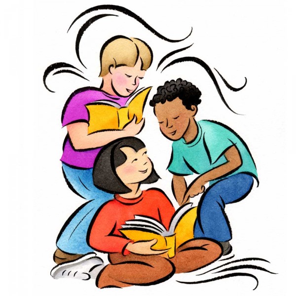 Reading Kids « Sandy Haight Illustration