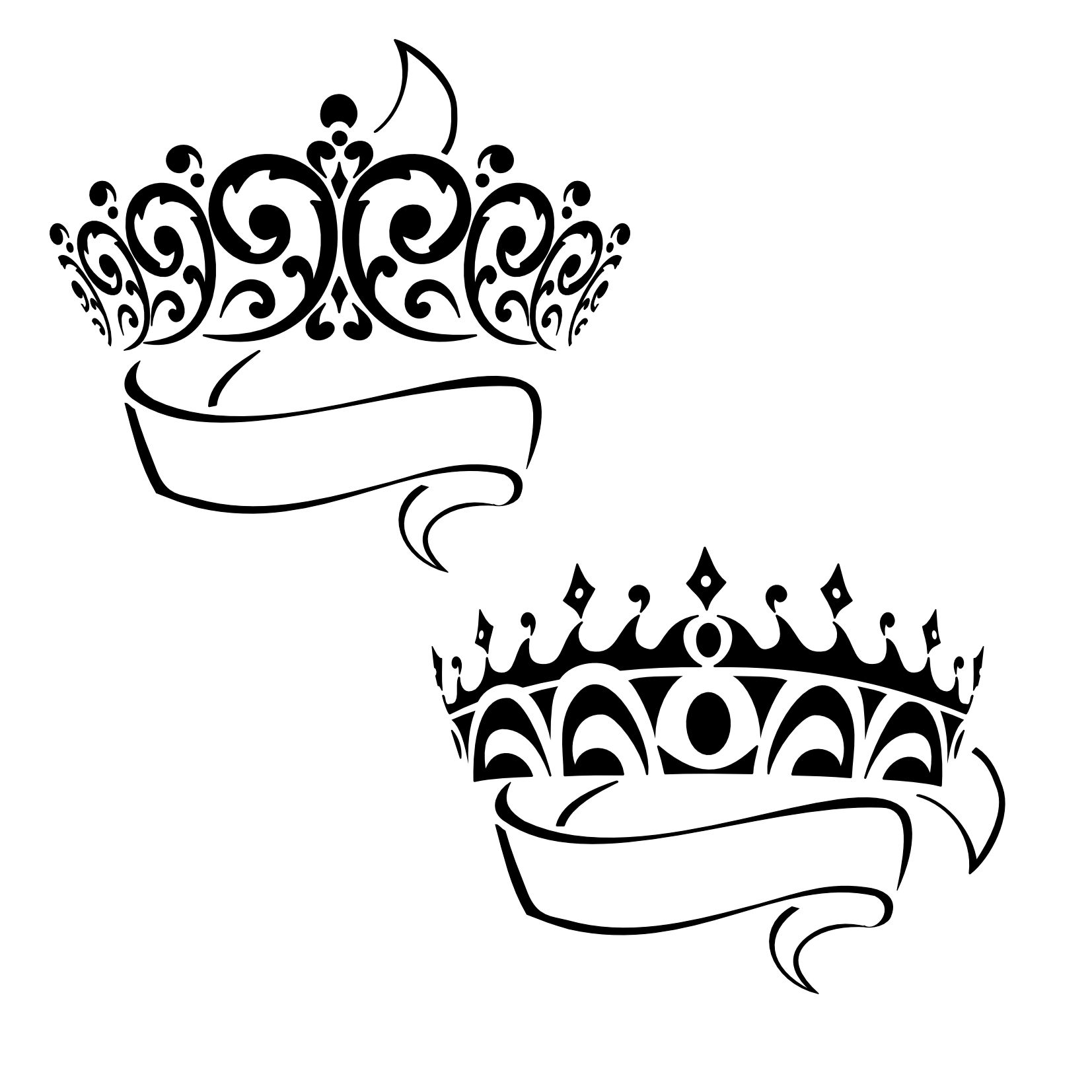 princess crown clipart black and white - photo #40