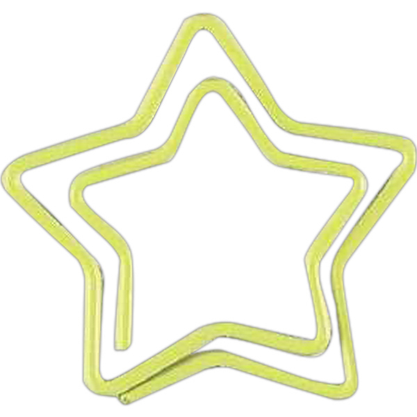 Yellow Star Shape Clipster - 10 style clips per zipper pouch.