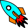 Launched Rocket - vector clip art online, royalty free & public domain