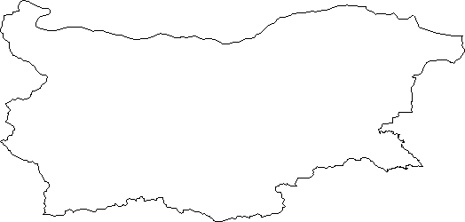 Blank Outline Map of Bulgaria
