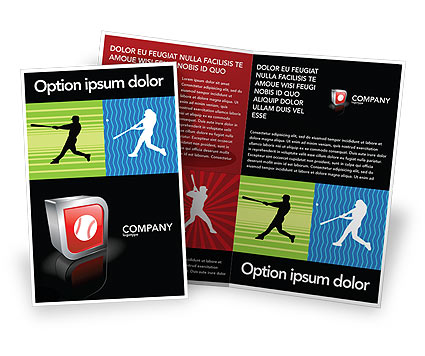Baseball Bat Hit Brochure Template Design and Layout, Download Now ...