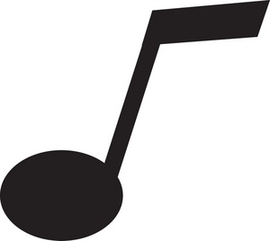 Music notes clipart black and white