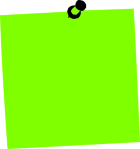 Green Post It Notes With Pin - ClipArt Best
