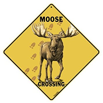 Amazon.com : Moose Crossing Sign : Yard Signs : Patio, Lawn & Garden