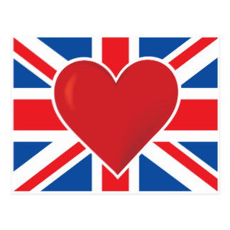 British Heart Flag Cards | Zazzle