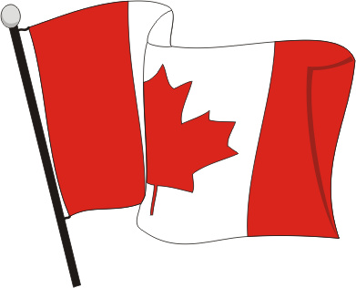 Clipart of canadian flag