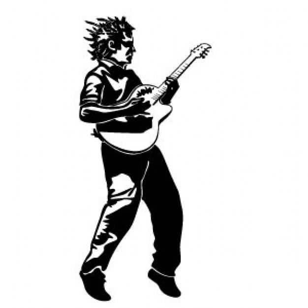 Guitar Player Vector Illustration Vector | Free Download