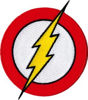 Amazon.com: The Flash - Classic Lightning Bolt Logo - Embroidered ...