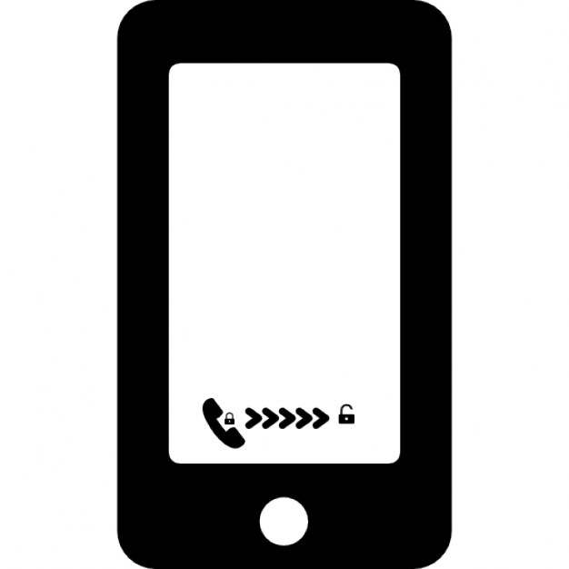 Phone with a call small symbol on screen Icons | Free Download