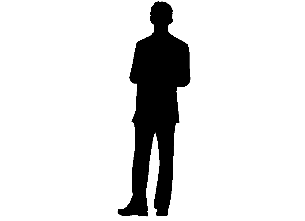 Sitting person silhouette back clipart