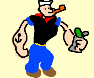 Popeye the Sailor man (drawing by Vladimir)