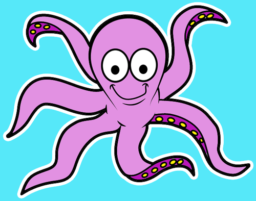 How to Draw a Cartoon Octopus with Easy Step by Step Drawing ...
