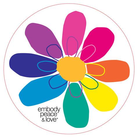 Rainbow Flower Power Sticker | Embody Peace and Love